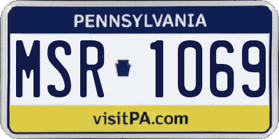 PA license plate MSR1069