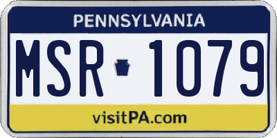 PA license plate MSR1079