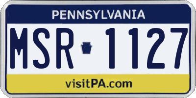 PA license plate MSR1127