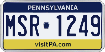 PA license plate MSR1249