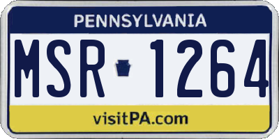 PA license plate MSR1264