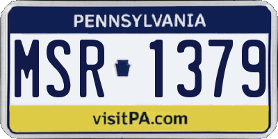 PA license plate MSR1379