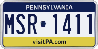 PA license plate MSR1411