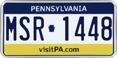 PA license plate MSR1448