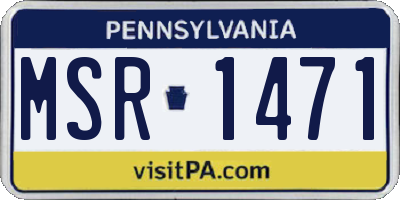 PA license plate MSR1471
