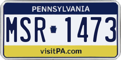 PA license plate MSR1473
