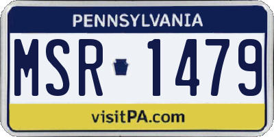 PA license plate MSR1479