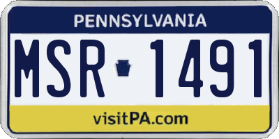 PA license plate MSR1491