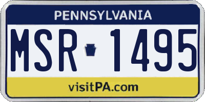 PA license plate MSR1495