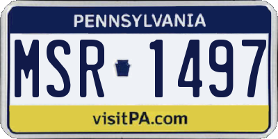 PA license plate MSR1497