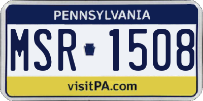 PA license plate MSR1508