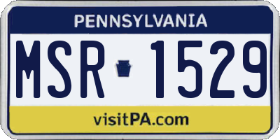 PA license plate MSR1529
