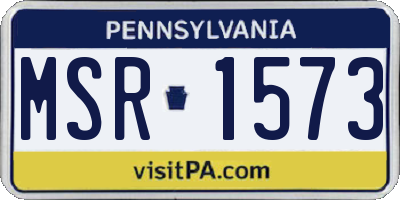 PA license plate MSR1573