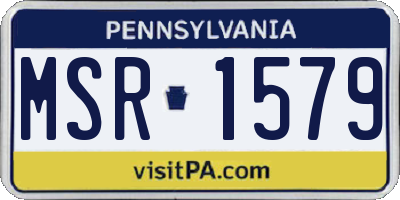 PA license plate MSR1579