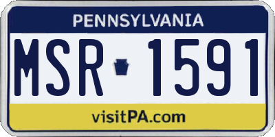 PA license plate MSR1591
