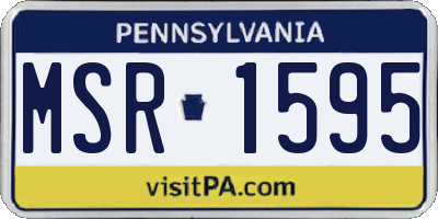 PA license plate MSR1595
