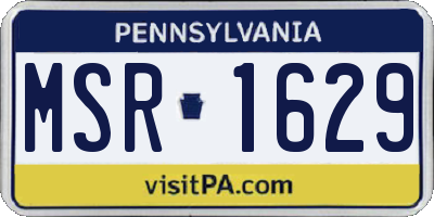 PA license plate MSR1629