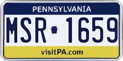 PA license plate MSR1659