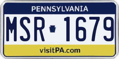 PA license plate MSR1679