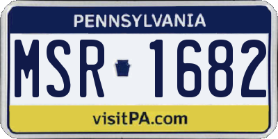 PA license plate MSR1682