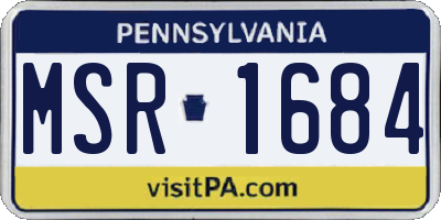 PA license plate MSR1684