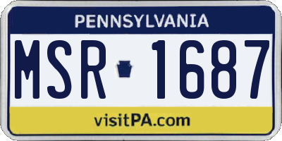 PA license plate MSR1687