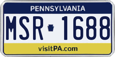 PA license plate MSR1688