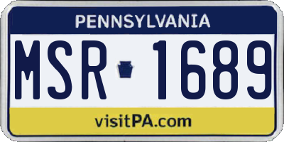 PA license plate MSR1689