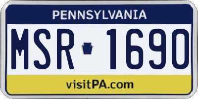 PA license plate MSR1690