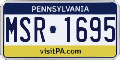 PA license plate MSR1695