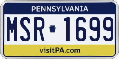 PA license plate MSR1699