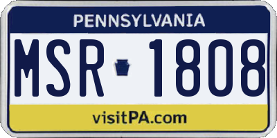 PA license plate MSR1808