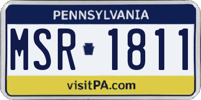 PA license plate MSR1811
