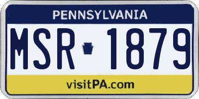 PA license plate MSR1879