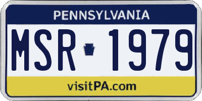 PA license plate MSR1979