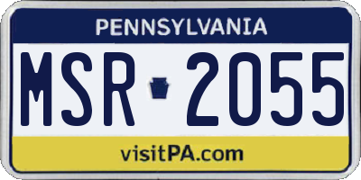 PA license plate MSR2055