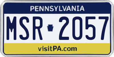 PA license plate MSR2057