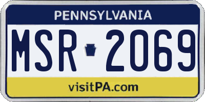 PA license plate MSR2069