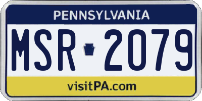 PA license plate MSR2079