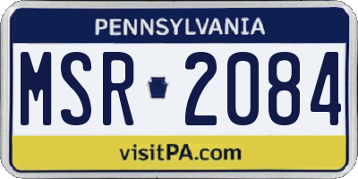 PA license plate MSR2084
