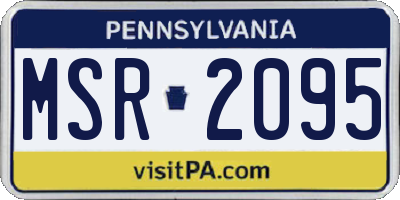 PA license plate MSR2095