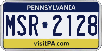 PA license plate MSR2128