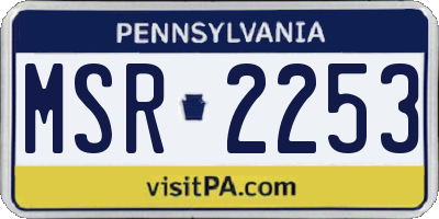 PA license plate MSR2253