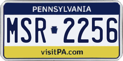 PA license plate MSR2256