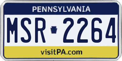 PA license plate MSR2264