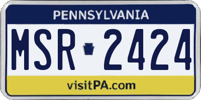 PA license plate MSR2424