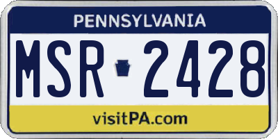 PA license plate MSR2428
