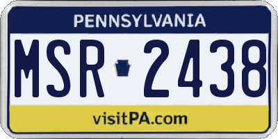 PA license plate MSR2438
