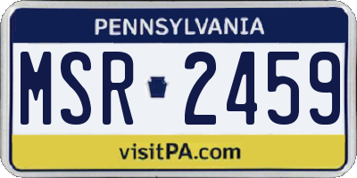 PA license plate MSR2459
