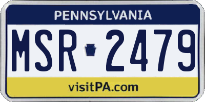 PA license plate MSR2479